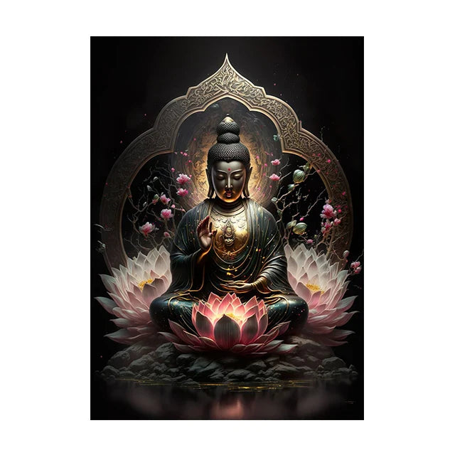 Buddha Poster Wall Art - Zen Meditation Canvas Print - Spiritual Home Decor | Buddhive