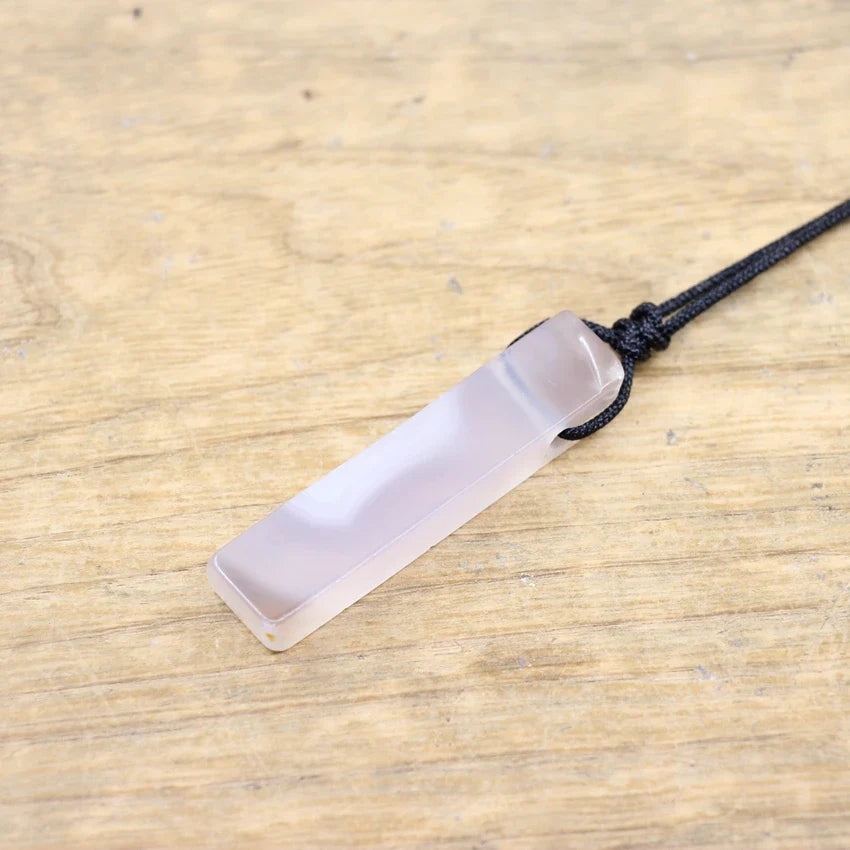 Natural Stone Necklace Buddha Pendant - Copper & Gemstone Rectangle | Buddhive