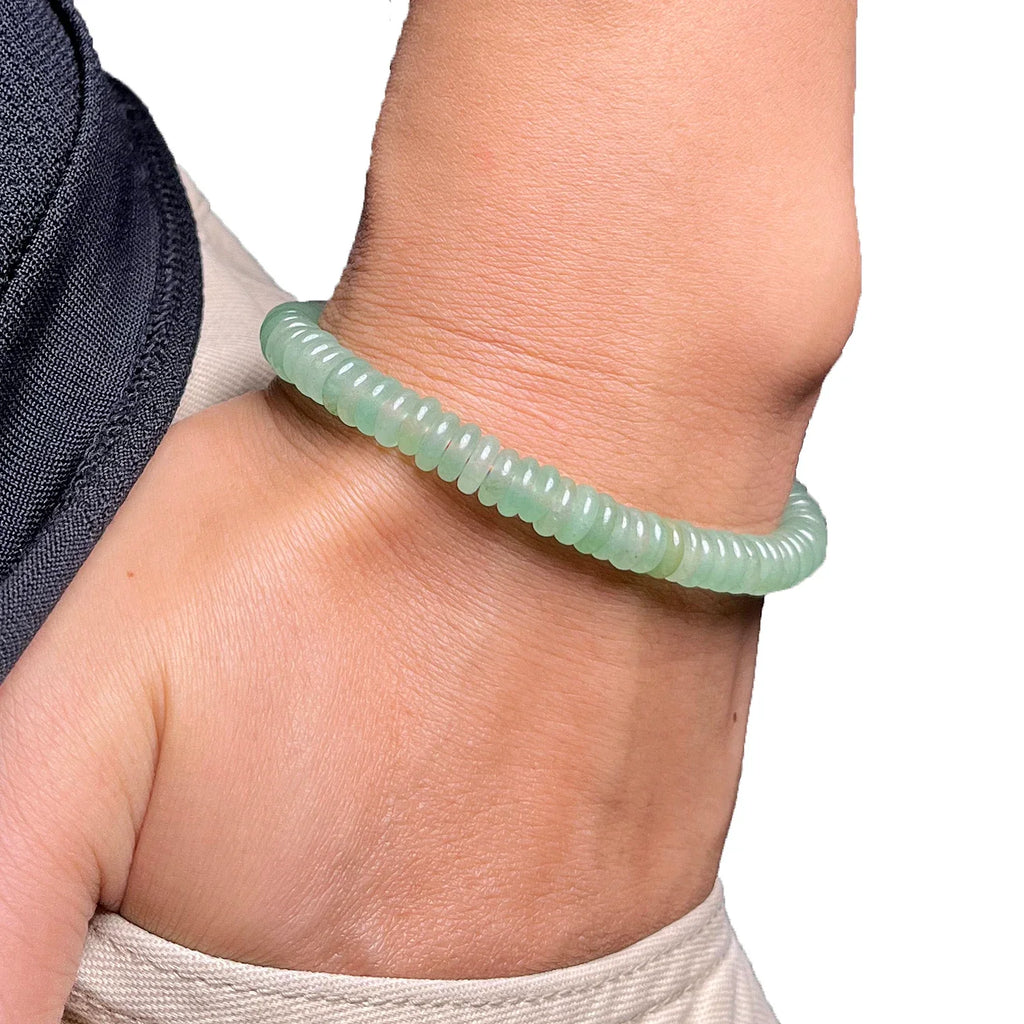Tibetan Aventurine Bracelet - Natural Green Stone Buddhist Jewelry for Balance & Harmony | Buddhive