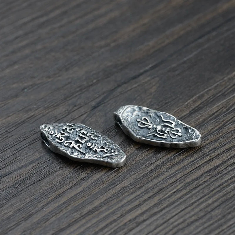 Tibetan Mantra Amulet Necklace - Stainless Steel Ancestral Pendant - Buddhist Protection Jewelry | Buddhive