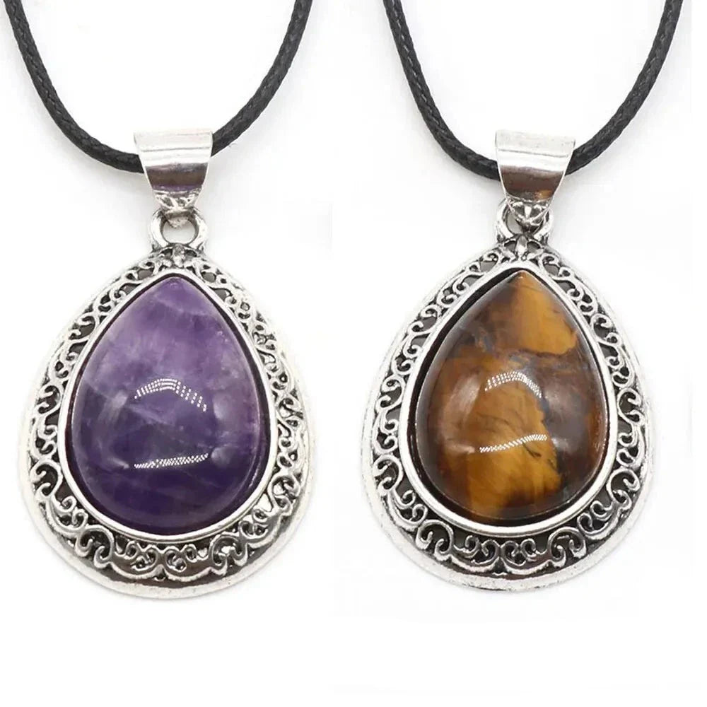 Tiger Eye Stone Necklace - Natural Gemstone Buddha Pendant - Protection & Courage | Buddhive