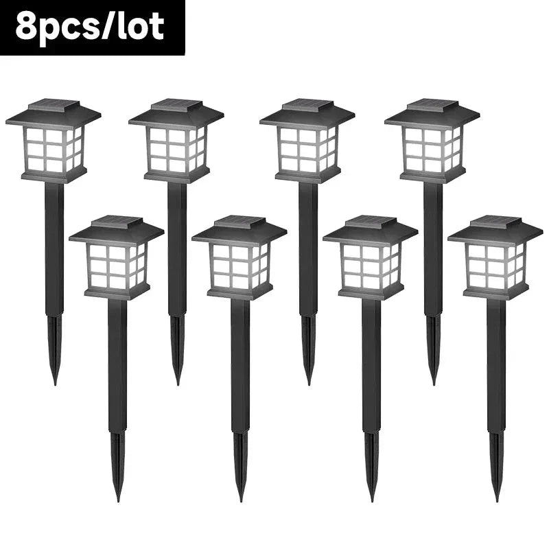 Japanese Solar Garden Lights - Pagoda Style Outdoor Zen Lanterns - LED Path Stakes | Buddhive