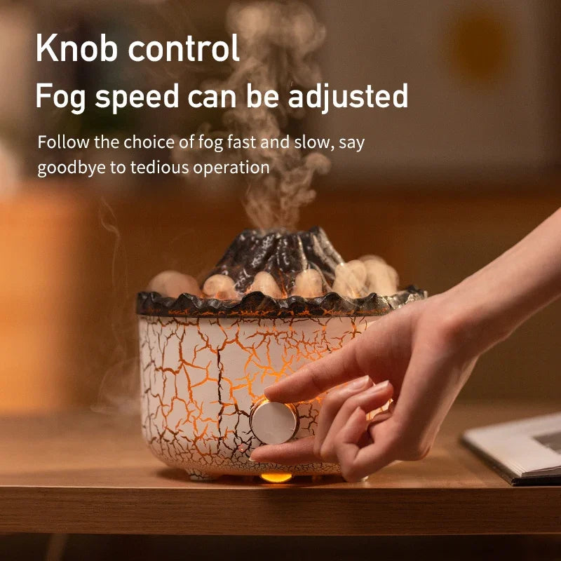 Essential Oil Diffuser Volcano Design - Ultrasonic Aromatherapy Humidifier 560ml | Buddhive