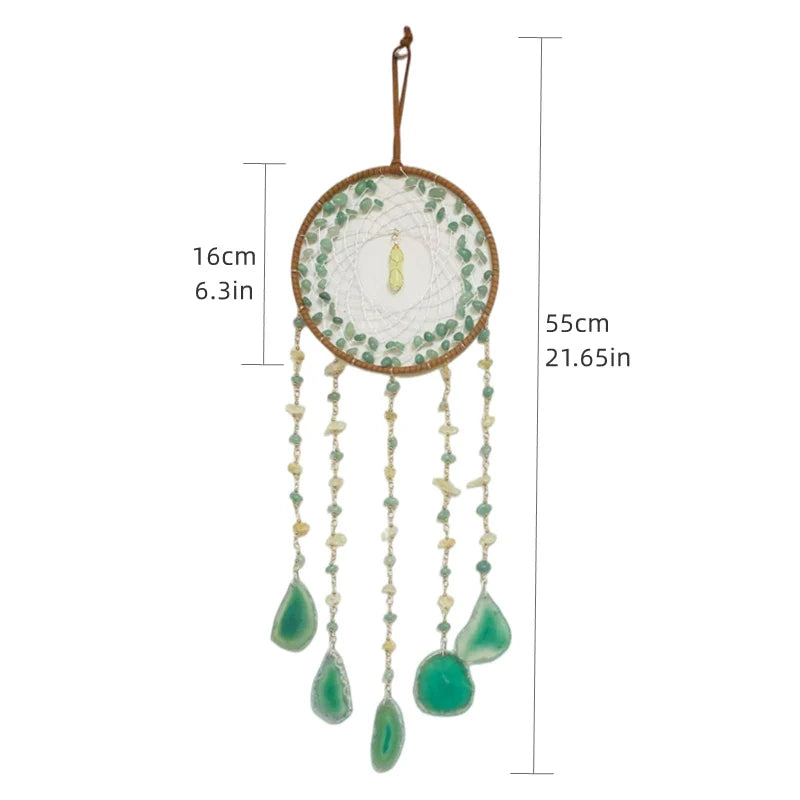 Chakra Dreamcatcher with Natural Stones - Crystal Spiritual Wall Hanging | Buddhive