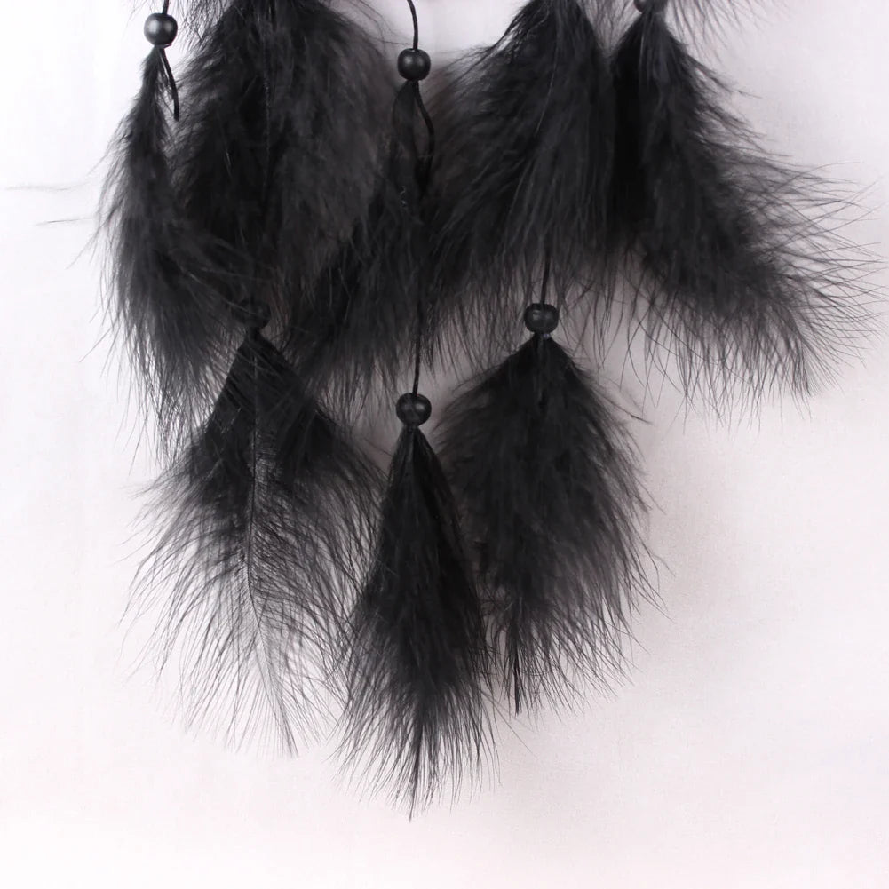 Black Dreamcatcher Wall Hanging - Modern PVC Design - Bohemian Spiritual Decor | Buddhive