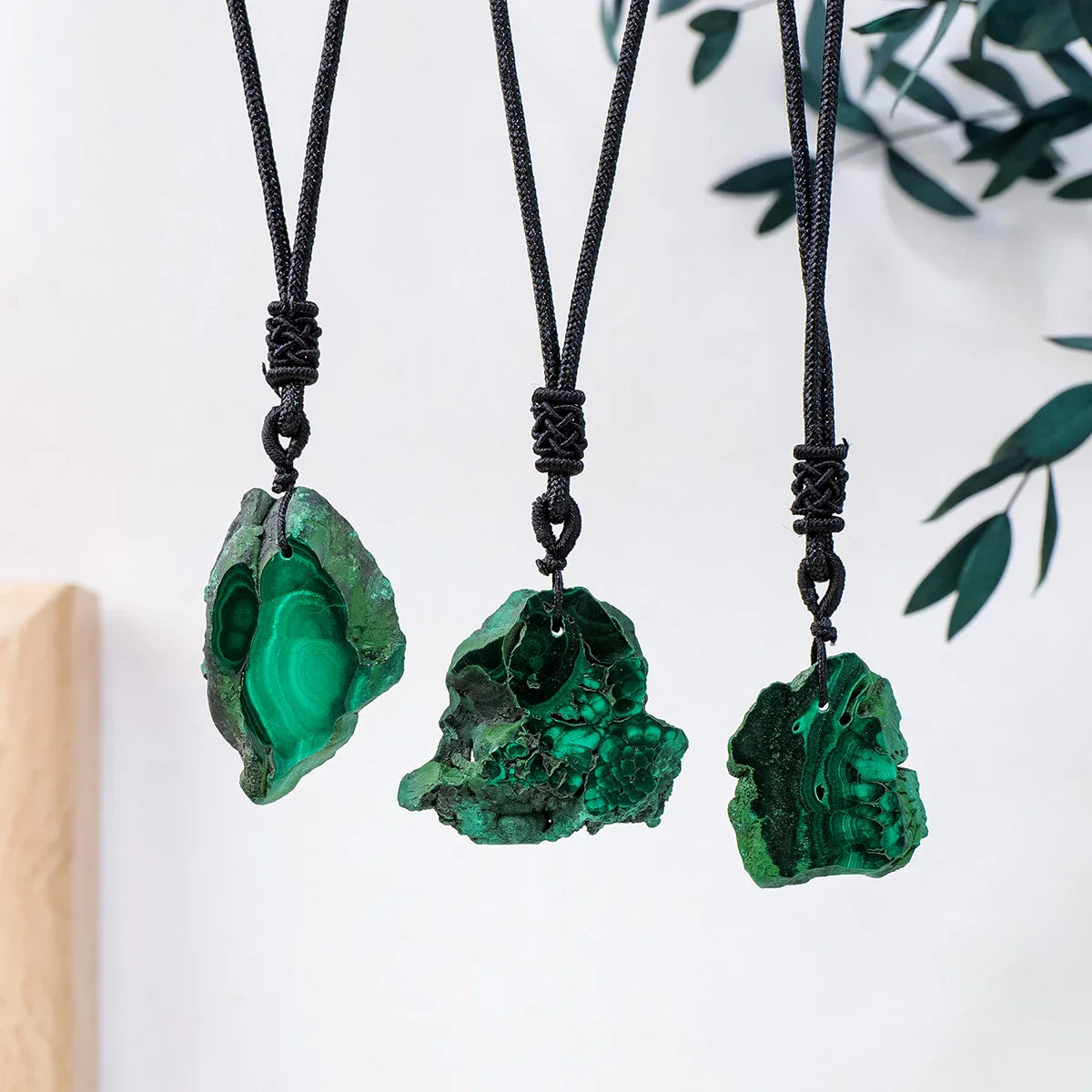 Malachite Necklace Raw Crystal Stone - Natural Gemstone Buddhist Jewelry | Buddhive