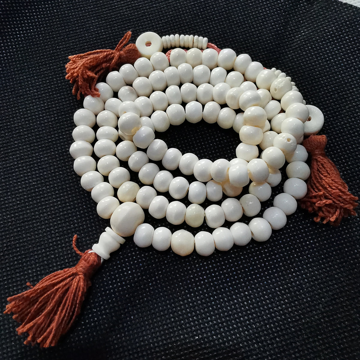 Tibetan Mala Beads 108 Yak Bone - Authentic Prayer Necklace for Meditation | Buddhive
