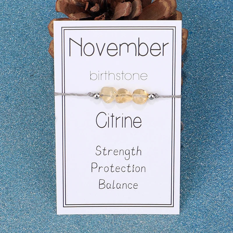 Birthstone Bracelet Natural Gemstone - Personalized by Birth Month | Buddhive