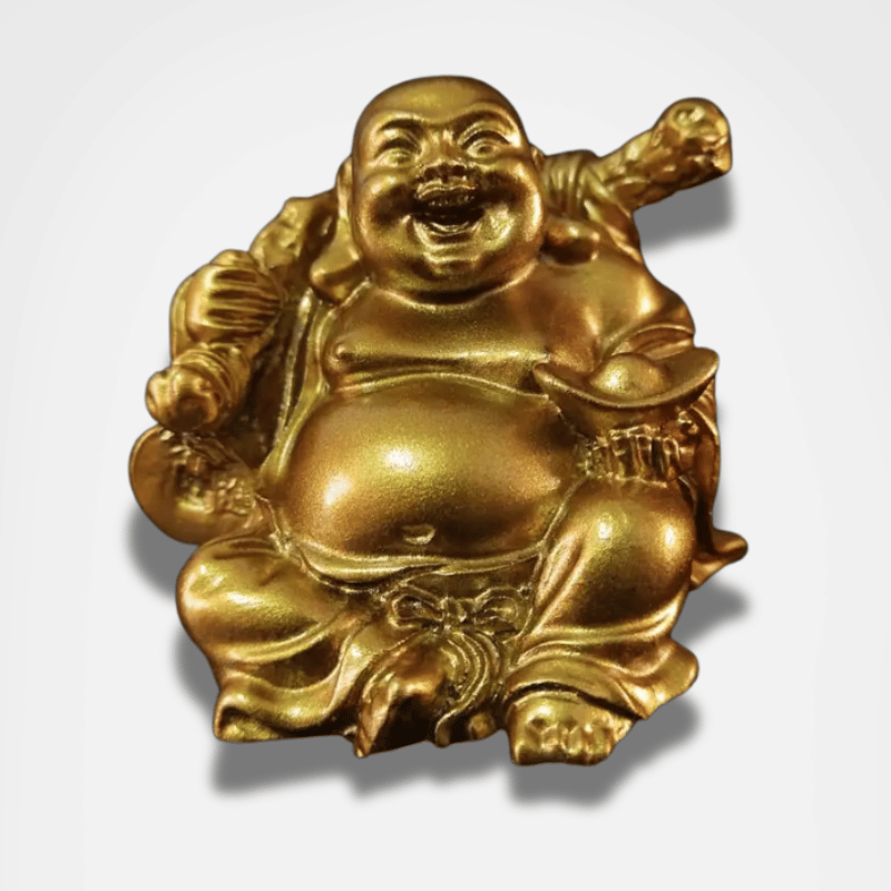 Laughing Buddha Statue Resin Hand-Painted 4.7" - Joy & Abundance Figurine | Buddhive