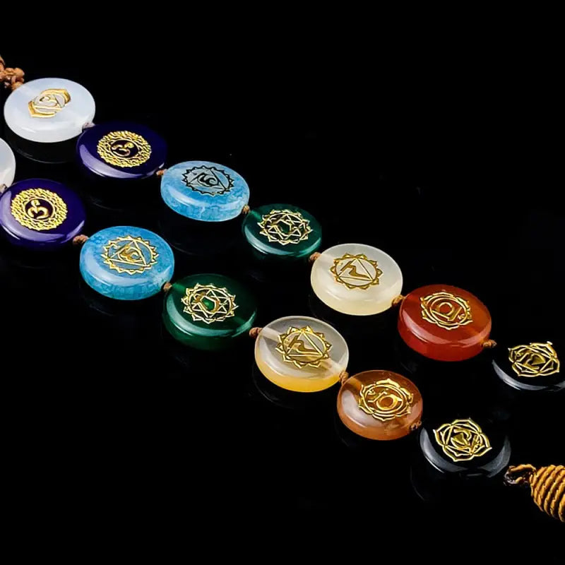 7 Chakra Amulet Keychain - Natural Gemstone Energy Balancing Charm | Buddhive