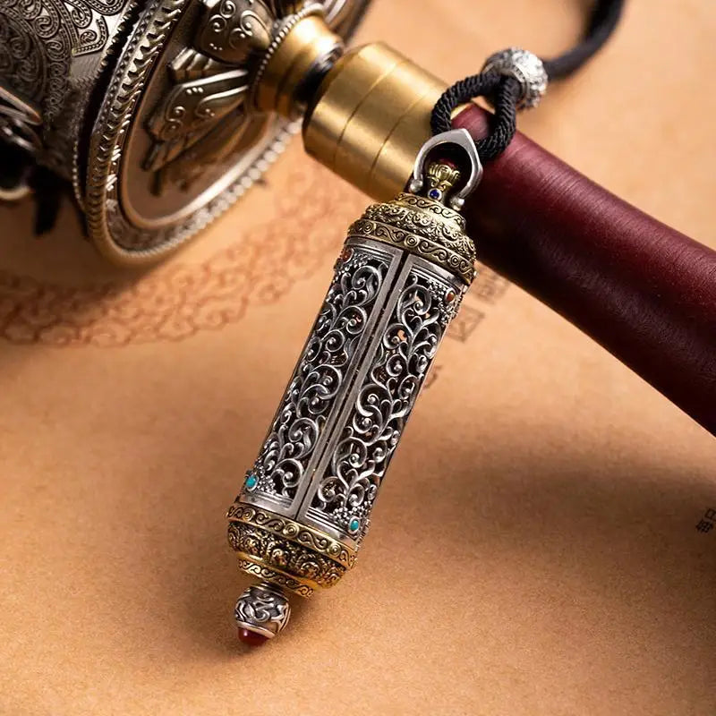 Buddha Amulet Pendant - Silver Buddhist Protection Necklace - Spiritual Jewelry | Buddhive