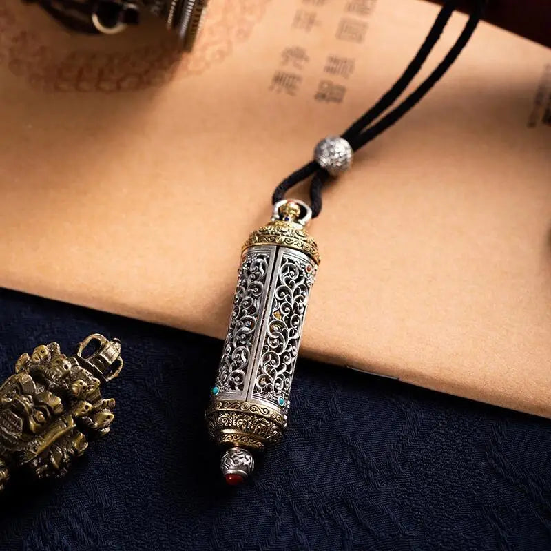 Buddha Amulet Pendant - Silver Buddhist Protection Necklace - Spiritual Jewelry | Buddhive