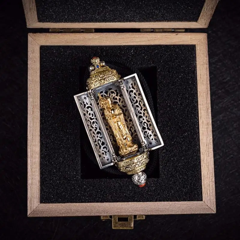 Buddha Amulet Pendant - Silver Buddhist Protection Necklace - Spiritual Jewelry | Buddhive