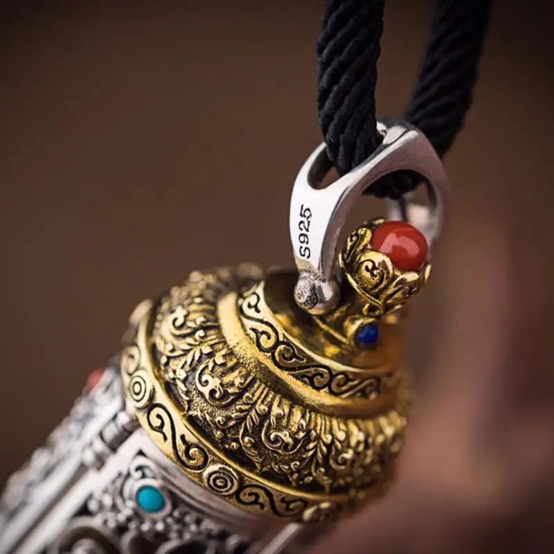 Buddha Amulet Pendant - Silver Buddhist Protection Necklace - Spiritual Jewelry | Buddhive
