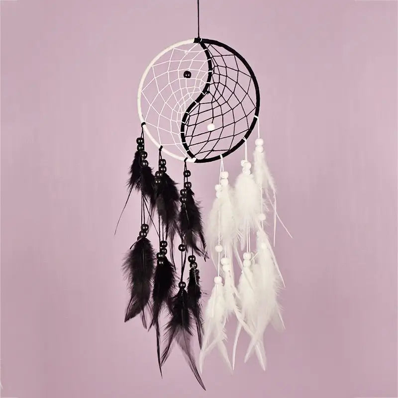 Yin Yang Dream Catcher Wall Hanging - Taiji Symbol Balance & Harmony Decor | Buddhive