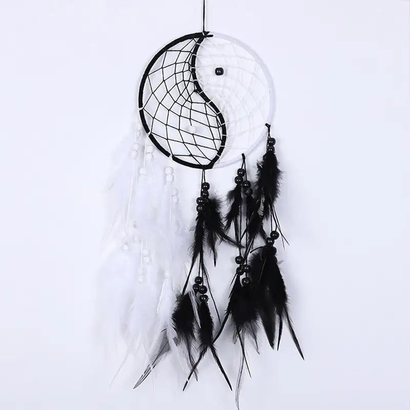 Yin Yang Dream Catcher Wall Hanging - Taiji Symbol Balance & Harmony Decor | Buddhive