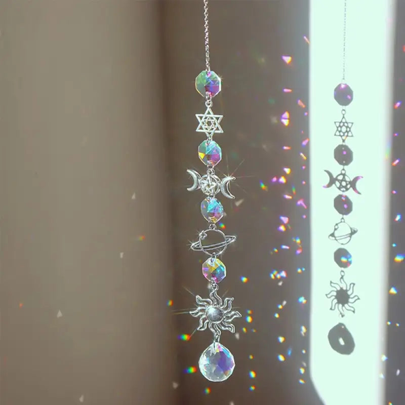 Crystal Sun Catcher Prism - K9 Crystal Feng Shui Window Decor for Light & Energy | Buddhive