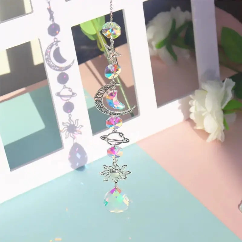 Crystal Sun Catcher Prism - K9 Crystal Feng Shui Window Decor for Light & Energy | Buddhive