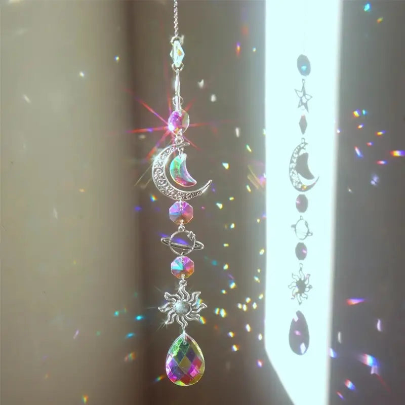 Crystal Sun Catcher Prism - K9 Crystal Feng Shui Window Decor for Light & Energy | Buddhive