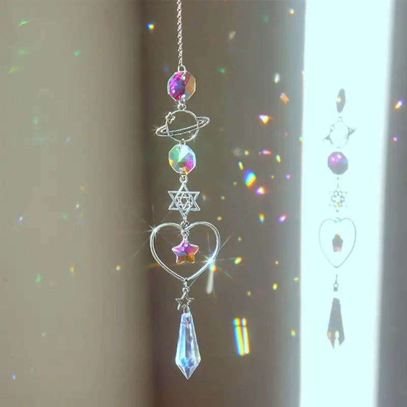 Crystal Sun Catcher Prism - K9 Crystal Feng Shui Window Decor for Light & Energy | Buddhive