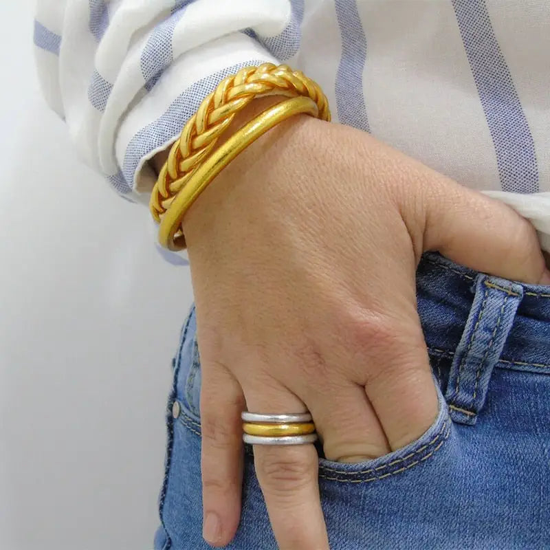 Buddhist Band Ring Silicone & Metal - Spiritual Meditation Jewelry for Men & Women | Buddhive