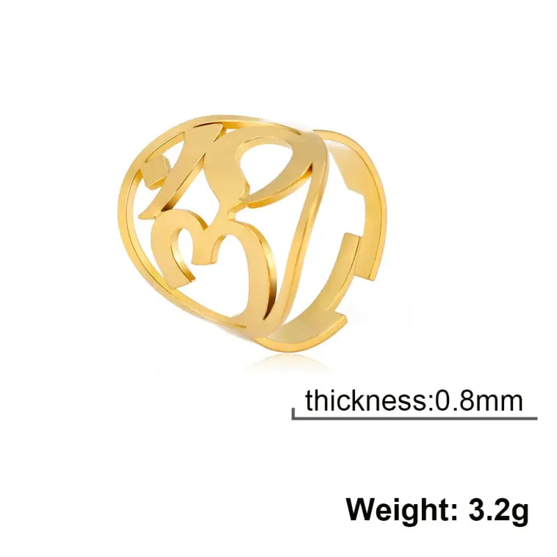 Om Ring Yoga Stainless Steel - Buddhist Symbol Meditation Jewelry Gold & Silver | Buddhive