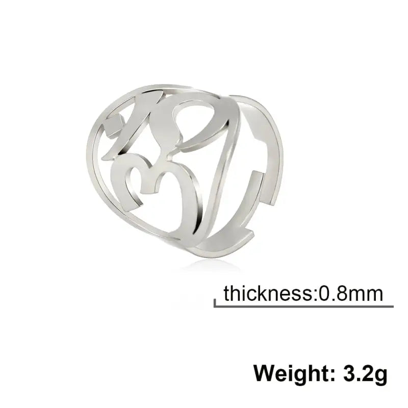 Om Ring Yoga Stainless Steel - Buddhist Symbol Meditation Jewelry Gold & Silver | Buddhive