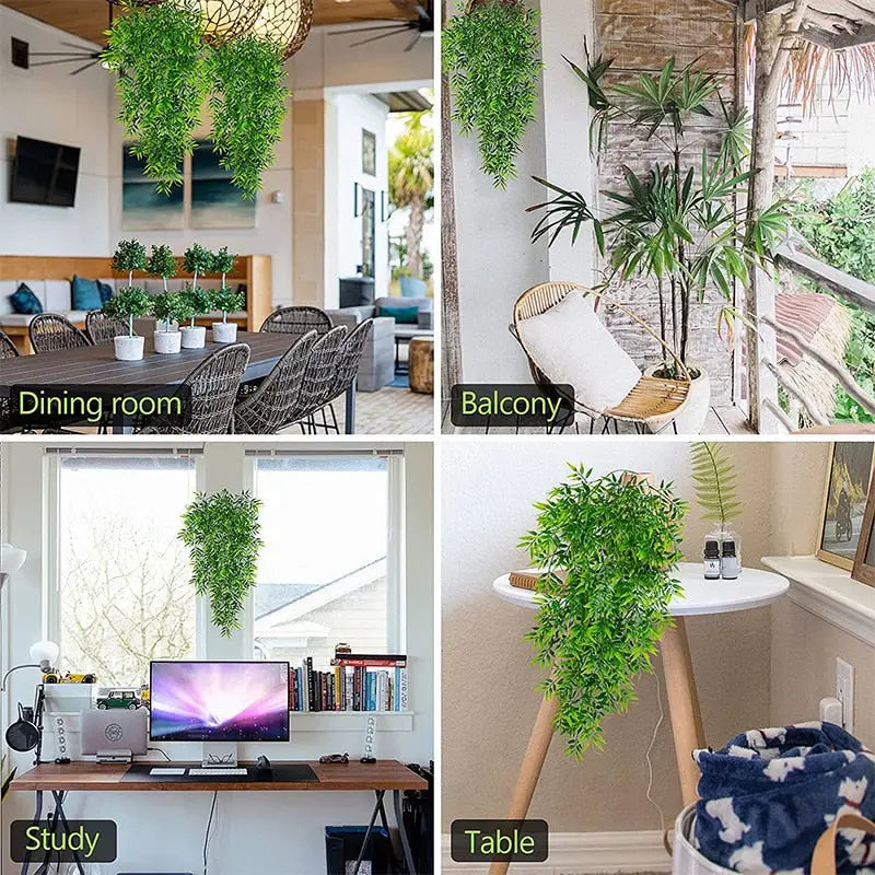Hanging Artificial Bamboo Plant - 33 Inch Realistic Zen Decor for Home & Meditation Space | Buddhive