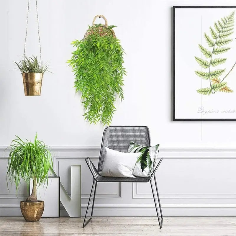 Hanging Artificial Bamboo Plant - 33 Inch Realistic Zen Decor for Home & Meditation Space | Buddhive