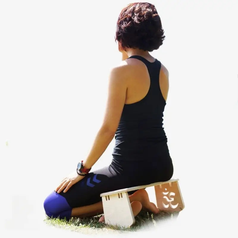 Meditation Bench Ergonomic Wooden Kneeling Stool - Zen Seating for Prayer & Mindfulness | Buddhive