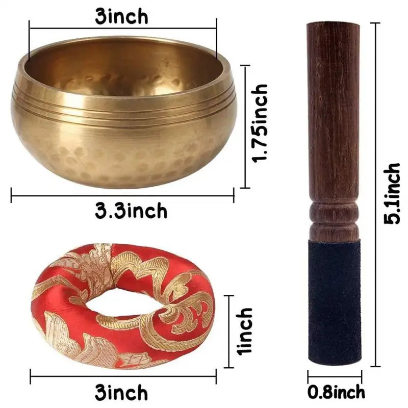 Tibetan Singing Bowl Handcrafted 3.3 Inch - Meditation Sound Healing & Mindfulness | Buddhive