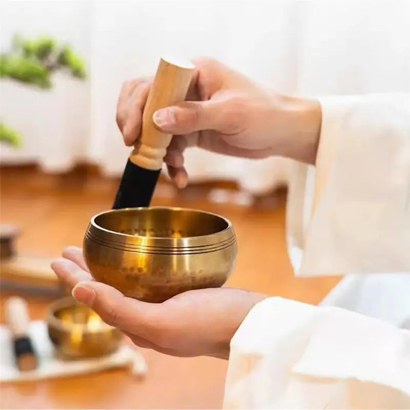 Tibetan Singing Bowl Handcrafted 3.3 Inch - Meditation Sound Healing & Mindfulness | Buddhive