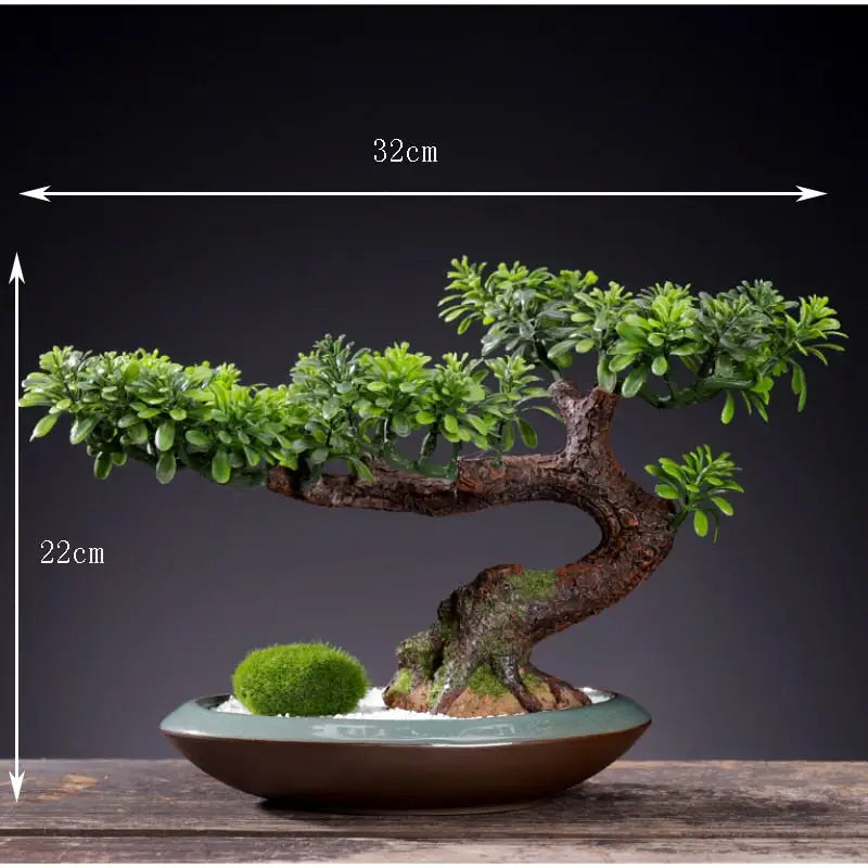Artificial Bonsai Tree Premium Zen Decor - Realistic Miniature Japanese Style | Buddhive