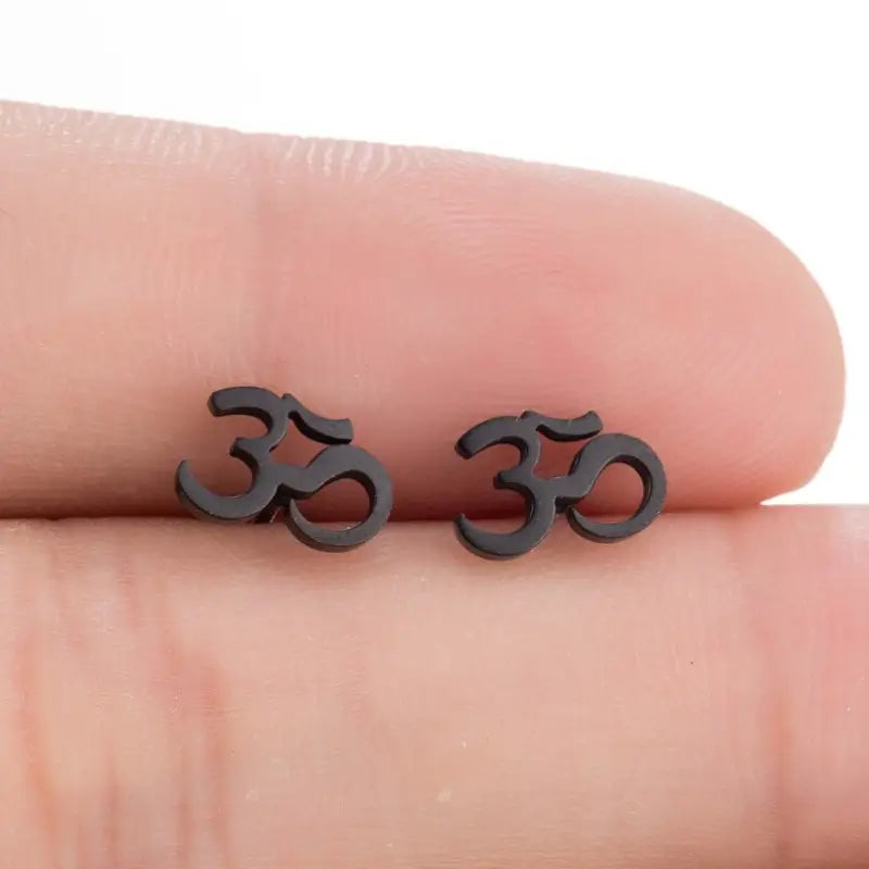 Om Earrings Buddhist Symbol Zinc Alloy Dangle Hooks - Spiritual Jewelry Gift | Buddhive