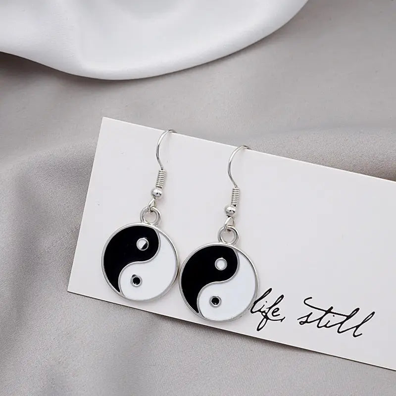 Yin Yang Earrings Buddhist Harmony Symbol Stud Earrings for Balance & Spirituality | Buddhive