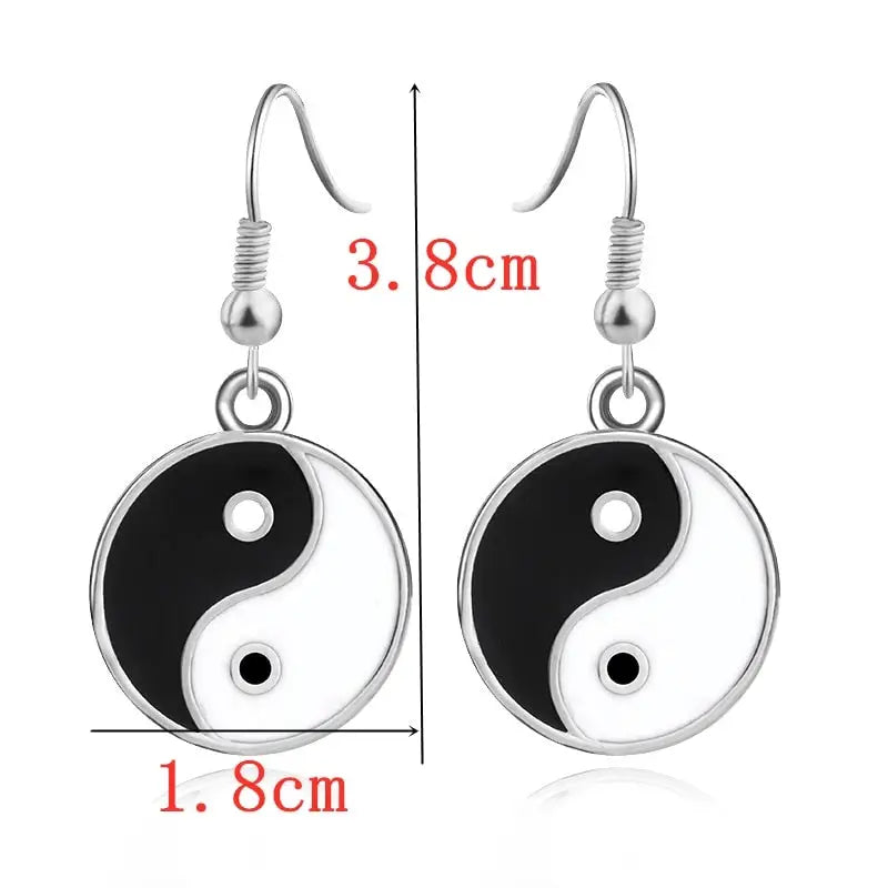 Yin Yang Earrings Buddhist Harmony Symbol Stud Earrings for Balance & Spirituality | Buddhive