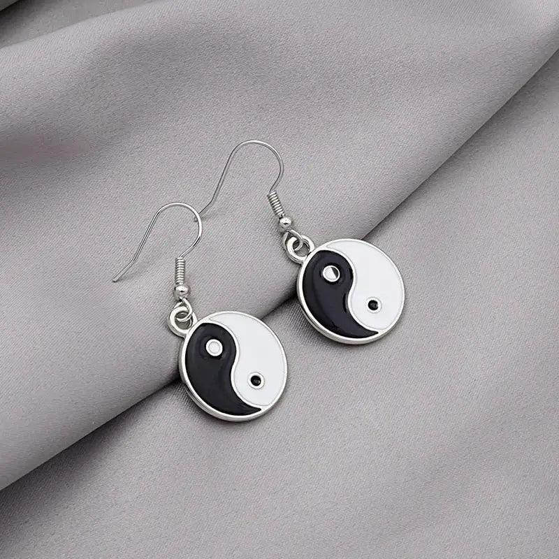 Yin Yang Earrings Buddhist Harmony Symbol Stud Earrings for Balance & Spirituality | Buddhive