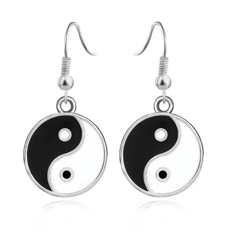 Yin Yang Earrings Buddhist Harmony Symbol Stud Earrings for Balance & Spirituality | Buddhive