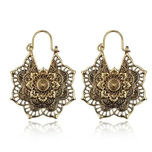 Mandala Earrings - Zinc Alloy Buddhist Drop Earrings - Sacred Geometry Jewelry | Buddhive