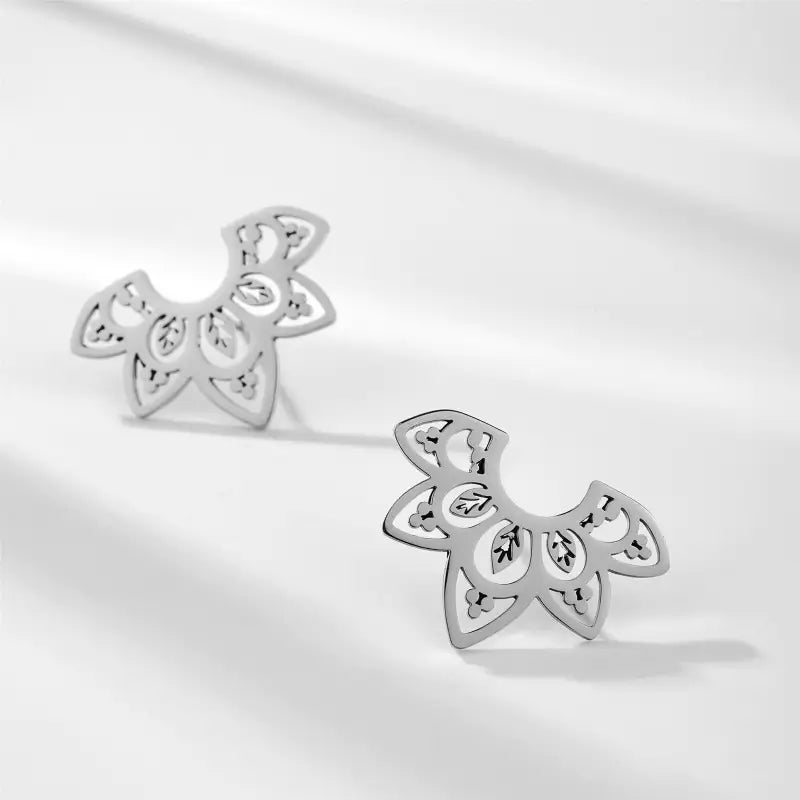Lotus Flower Earrings Sterling Silver - Bohemian Buddhist Jewelry for Women | Buddhive