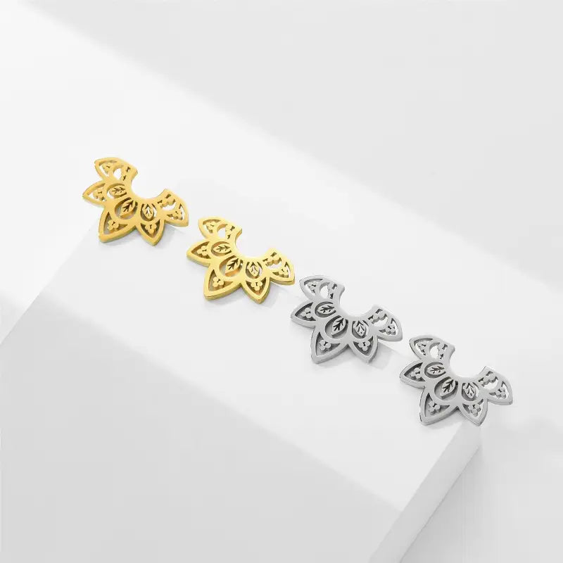 Lotus Flower Earrings Sterling Silver - Bohemian Buddhist Jewelry for Women | Buddhive