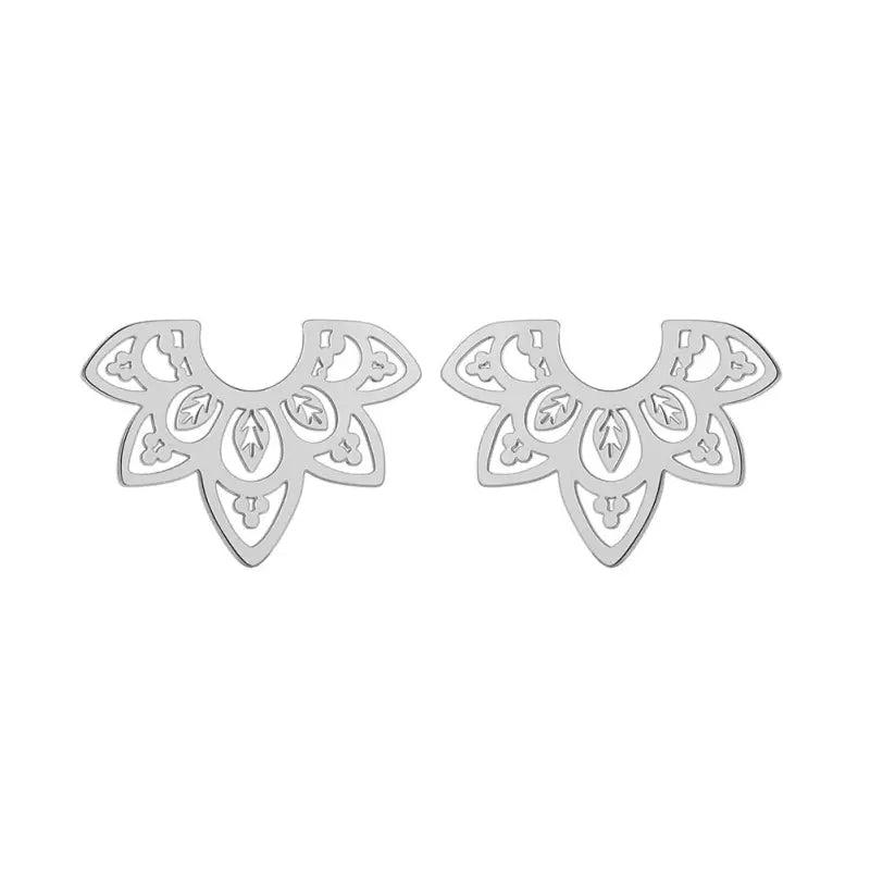Lotus Flower Earrings Sterling Silver - Bohemian Buddhist Jewelry for Women | Buddhive