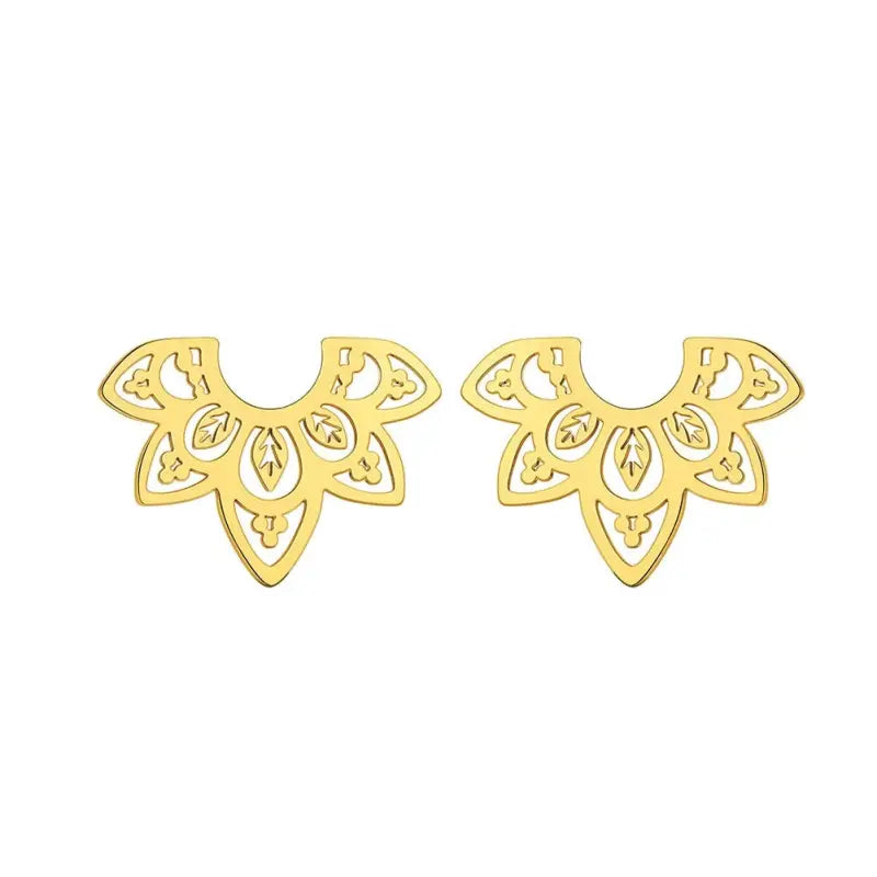 Lotus Flower Earrings Sterling Silver - Bohemian Buddhist Jewelry for Women | Buddhive