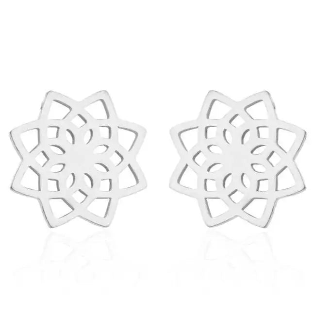 Flower of Life Earrings Sacred Geometry Zinc Alloy Spiritual Jewelry | Buddhive