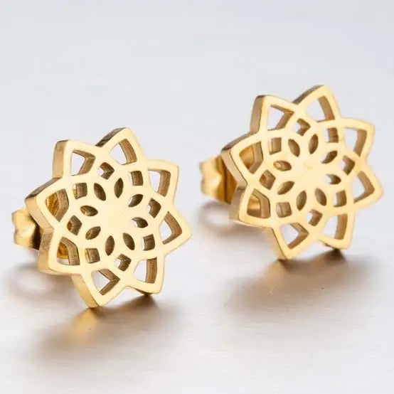 Flower of Life Earrings Sacred Geometry Zinc Alloy Spiritual Jewelry | Buddhive