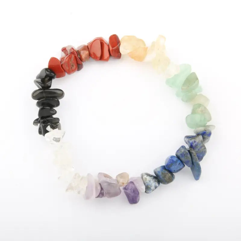 7 Chakra Bracelet Genuine Gemstones Natural Stone Energy Balancing | Buddhive