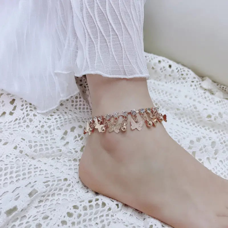 Buddhist Anklet Natural Jade Stone - Heart of Asia Adjustable Ankle Bracelet | Buddhive