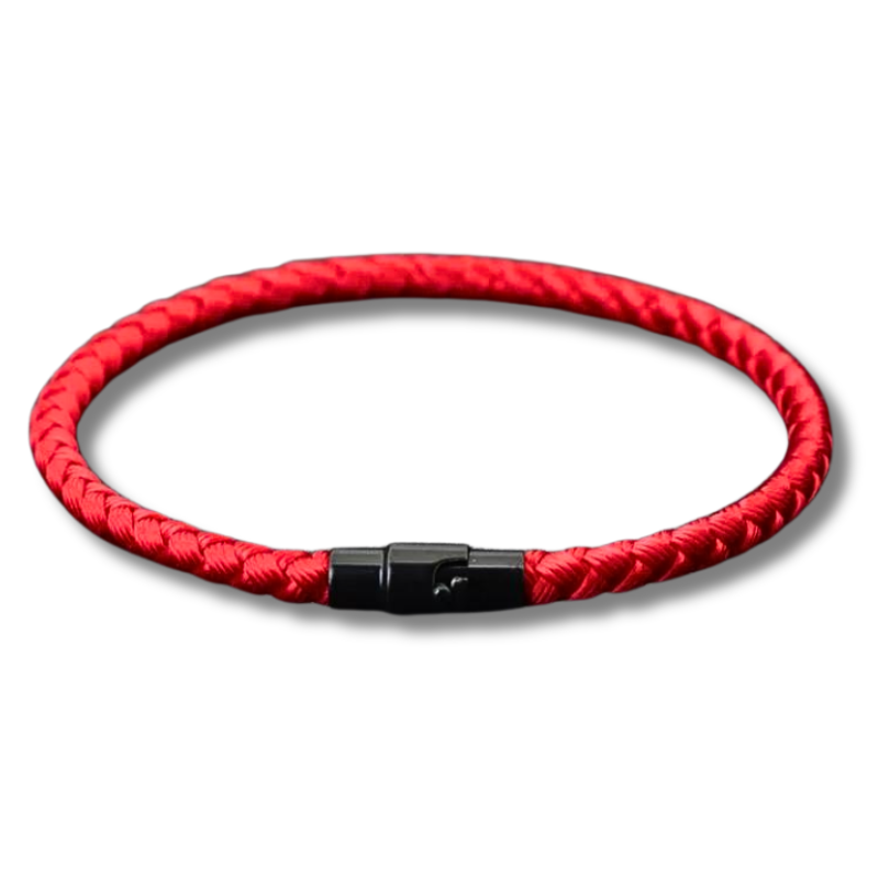 Red Buddhist Bracelet for Men - Cotton & Zinc Alloy - Protection & Energy | Buddhive