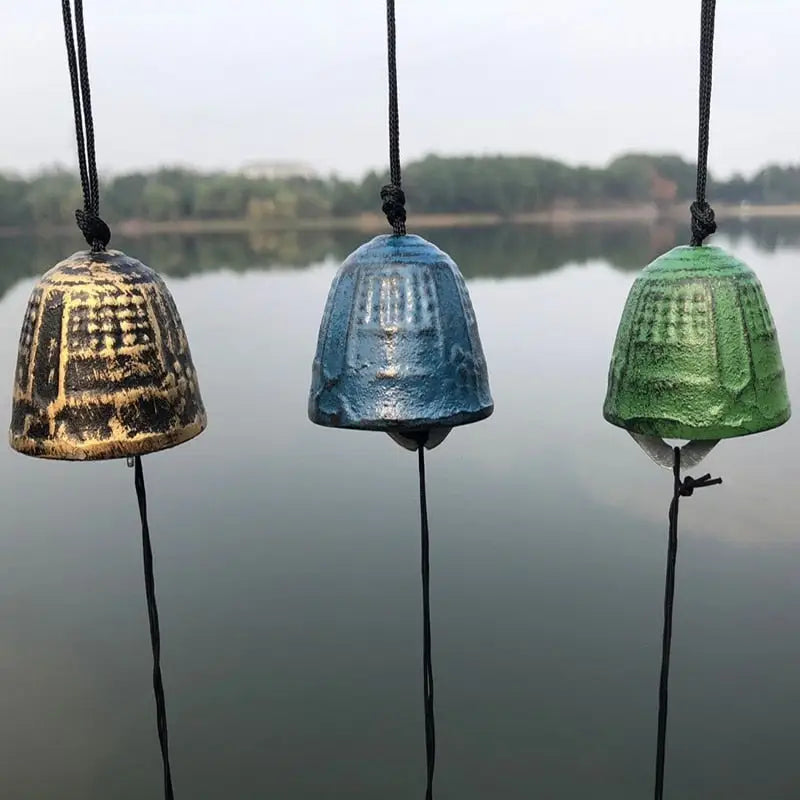 Japanese Temple Bell Wind Chime - Cast Iron Furin - Zen Garden Decor | Buddhive