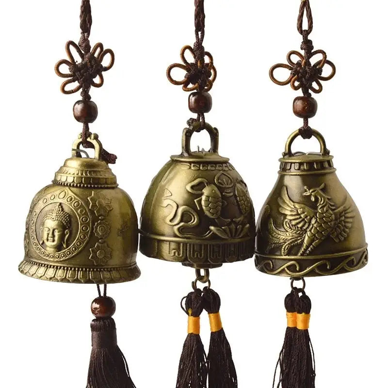 Tibetan Wind Chime Bell - Brass Feng Shui Bell for Home & Meditation | Buddhive
